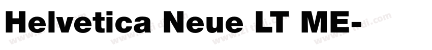 Helvetica Neue LT ME字体转换
